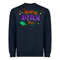 Navy resting witch face Heavyweight Sweatshirt - Jasminsmagicworld