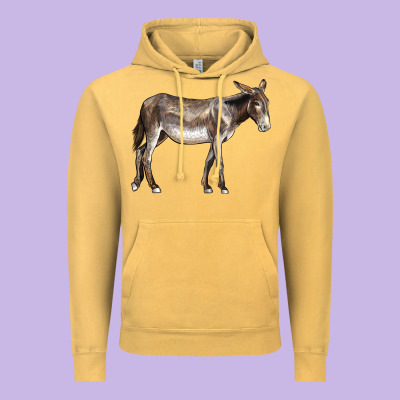 American Mammoth Jackstock Donkey Vintage Hoodie Designed By Lillyallendesigns
