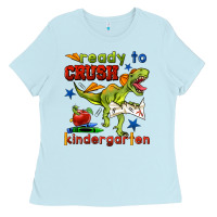 Baby Blue ready to crush kindergarten Ladies Tee - BundleAndBundleShop