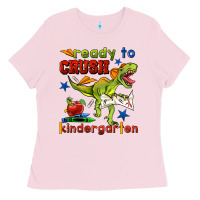 Bubblegum Pink ready to crush kindergarten Ladies Tee - BundleAndBundleShop