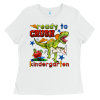 White ready to crush kindergarten Ladies Tee - BundleAndBundleShop