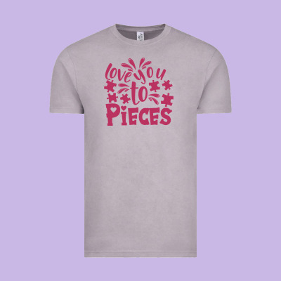 Love You To Pieces Vintage Tee Designed By Cowhidedigitalart