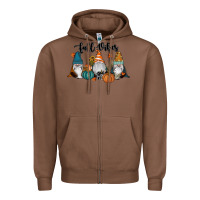 Chestnut Fall Vibes Gnomes Zipper Hoodie - RanaPortraitStore