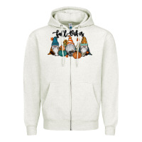 Oatmeal Heather Fall Vibes Gnomes Zipper Hoodie - RanaPortraitStore