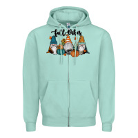 Seafoam Fall Vibes Gnomes Zipper Hoodie - RanaPortraitStore