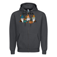 Smoke Fall Vibes Gnomes Zipper Hoodie - RanaPortraitStore