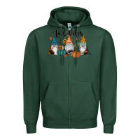 Sports Green Fall Vibes Gnomes Zipper Hoodie - RanaPortraitStore