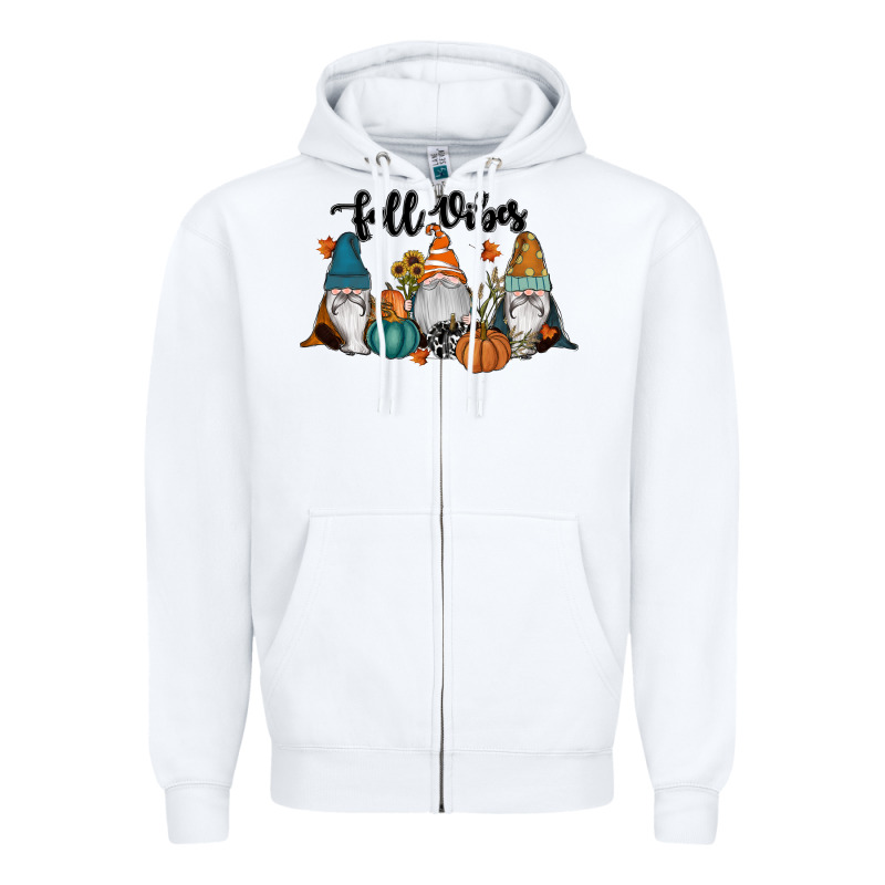 Fall Vibes Gnomes Zipper Hoodie by RanaPortraitStore | Teevron