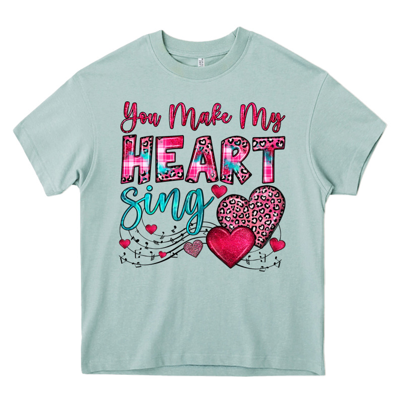 You Make My Heart Sing Heavy Core Tee by OliviaCreatesArt | Teevron