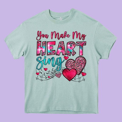 You Make My Heart Sing Heavy Core Tee Designed By Oliviacreatesart