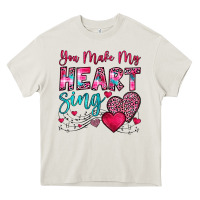 Cream you make my heart sing Heavy Core Tee - OliviaCreatesArt