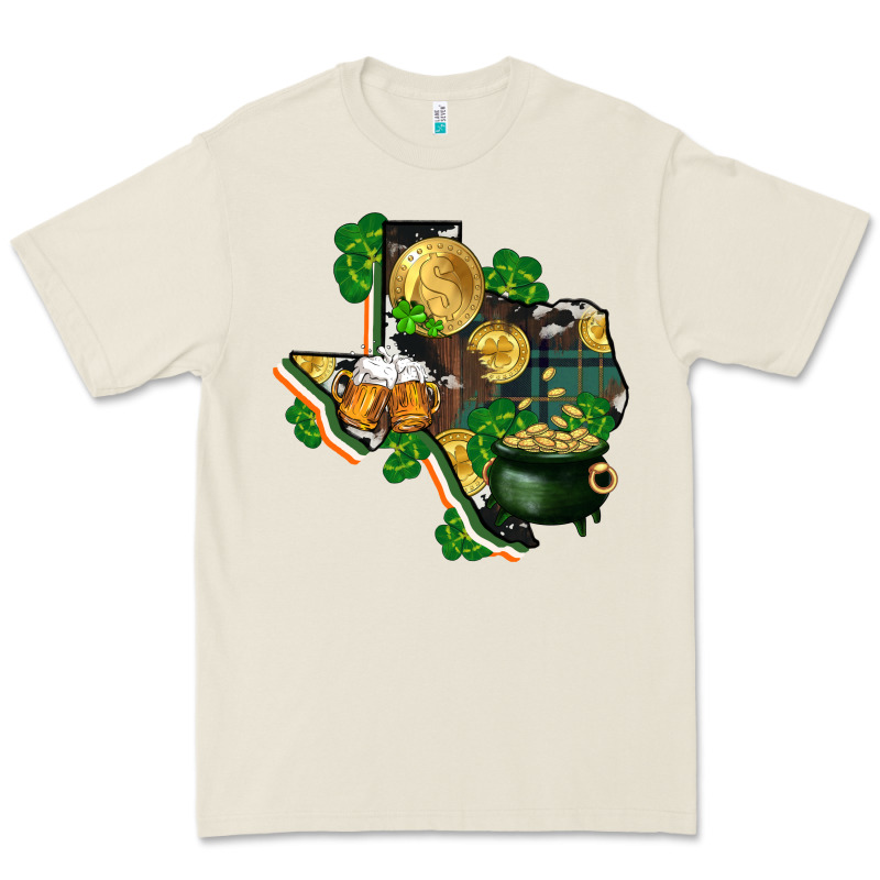 Texas Map St Patricks Day Premium Tee by FaDigitalArtStudio | Teevron
