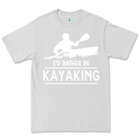 Dove Grey kayaking t  shirt i' d rather be at the lake kayaking t  shirt Premium Tee - linhVisuals