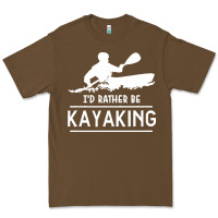 Cacao kayaking t  shirt i' d rather be at the lake kayaking t  shirt Premium Tee - linhVisuals