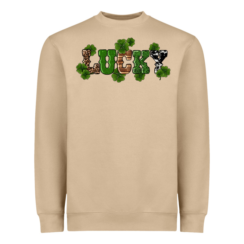 St Patricks Day Lucky Shamrock Heavyweight Sweatshirt by RanaPortraitStore | Teevron