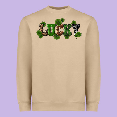St Patricks Day Lucky Shamrock Heavyweight Sweatshirt Designed By Ranaportraitstore