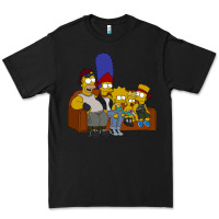 Black simpson family Premium Tee - linhVisuals