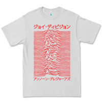 Dove Grey JOY DIVISION - UNKNOWN PLEASURES - JAPANESE Premium Tee - linhVisuals