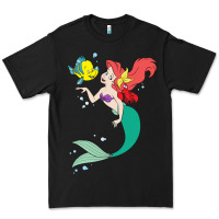 Black ariel mermaid Premium Tee - linhVisuals