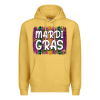 Antique Gold mardi gras fleur de lis brush stroke Premium Hoodie - Artiststas