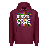Burgundy mardi gras fleur de lis brush stroke Premium Hoodie - Artiststas