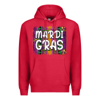 Cardinal mardi gras fleur de lis brush stroke Premium Hoodie - Artiststas
