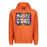 Carrot mardi gras fleur de lis brush stroke Premium Hoodie - Artiststas