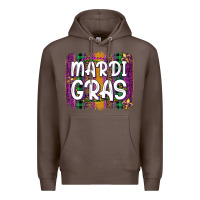 Coffee mardi gras fleur de lis brush stroke Premium Hoodie - Artiststas