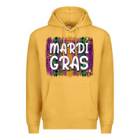 Mustard mardi gras fleur de lis brush stroke Premium Hoodie - Artiststas