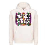 Pale Pink mardi gras fleur de lis brush stroke Premium Hoodie - Artiststas