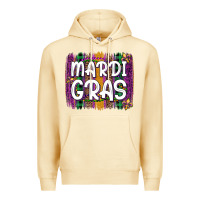 Pina Colada mardi gras fleur de lis brush stroke Premium Hoodie - Artiststas