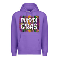 Purple mardi gras fleur de lis brush stroke Premium Hoodie - Artiststas