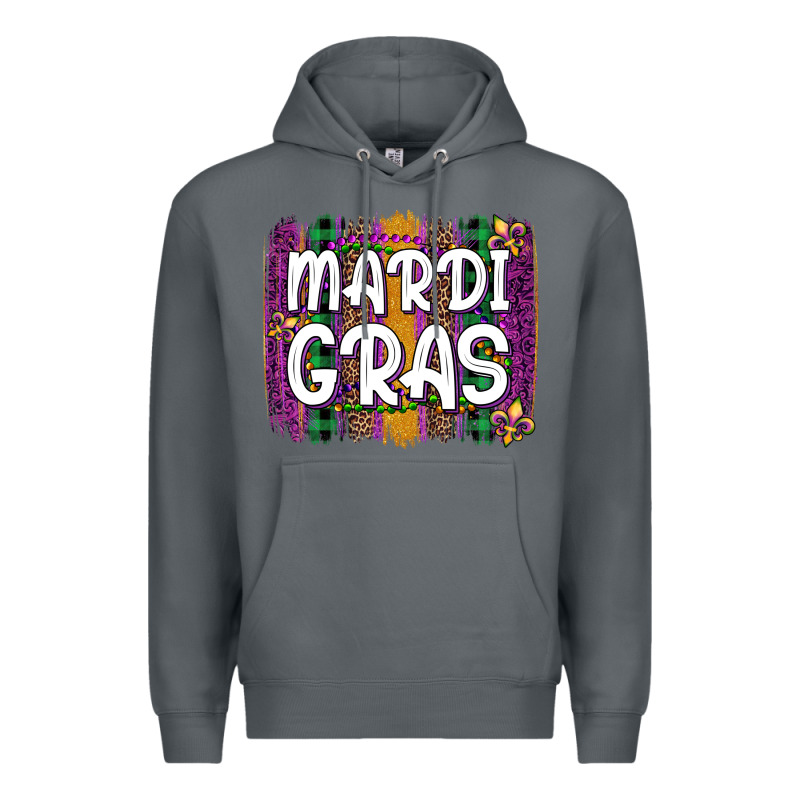 Mardi Gras Fleur De Lis Brush Stroke Premium Hoodie by Artiststas | Teevron