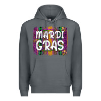 Rock mardi gras fleur de lis brush stroke Premium Hoodie - Artiststas