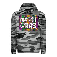 Slate Camo mardi gras fleur de lis brush stroke Premium Hoodie - Artiststas