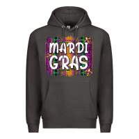 Smoke mardi gras fleur de lis brush stroke Premium Hoodie - Artiststas