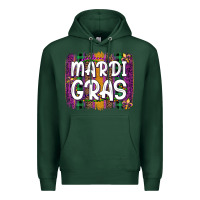 Sports Green mardi gras fleur de lis brush stroke Premium Hoodie - Artiststas