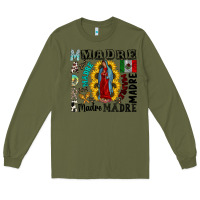 Army Green madre Long Sleeve Tee - CowhideDigitalArt