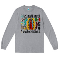 Heather Grey madre Long Sleeve Tee - CowhideDigitalArt