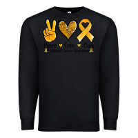 Black peace love cure childhood cancer Premium Sweatshirt - Jasminsmagicworld