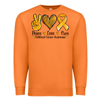 Carrot peace love cure childhood cancer Premium Sweatshirt - Jasminsmagicworld