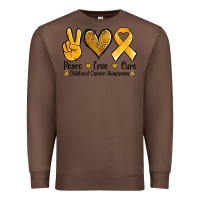 Chestnut peace love cure childhood cancer Premium Sweatshirt - Jasminsmagicworld