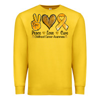 Lemon peace love cure childhood cancer Premium Sweatshirt - Jasminsmagicworld