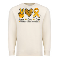 Sandshell peace love cure childhood cancer Premium Sweatshirt - Jasminsmagicworld