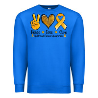 True Royal peace love cure childhood cancer Premium Sweatshirt - Jasminsmagicworld