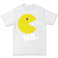 White Mr Pacman Premium Tee - linhVisuals