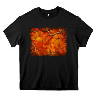 Black orange hunter camouflage pattern brushstroke Heavy Core Tee - Jasminsmagicworld