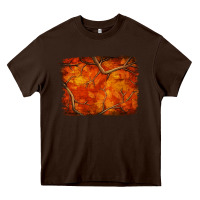 Chocolate Brown orange hunter camouflage pattern brushstroke Heavy Core Tee - Jasminsmagicworld