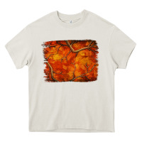 Cream orange hunter camouflage pattern brushstroke Heavy Core Tee - Jasminsmagicworld