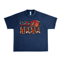 Navy football mama Urban Heavy Tee - CowhideDigitalArt